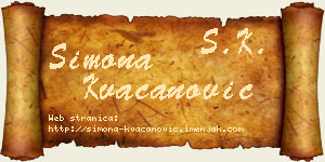 Simona Kvačanović vizit kartica
